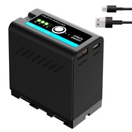 NP-F970 Battery Type-C Fast Charging 7800mAh Compatible with NP-F990 NP-F970 HDR-FX1 HDR-FX7 HDR-FX1