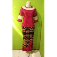 Crab motif ethnic suit, ethnic skirt and brocade top