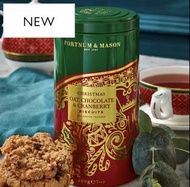 英國🇬🇧皇室品牌Fortnum&amp;Mason Christmas Oat, Milk Chocolate &amp; Cranberry Biscuits, Gluten-Free燕麥、牛奶巧克力和蔓越莓餅乾，無麩質曲奇