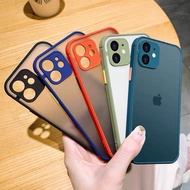 [ส่งจาทไทย] เคสโทรศัพท์ ไอโฟน Case iPhone 12 / iPhone 12Pro / iPhone 12Mini / iPhone 12Pro Max เคสกันกระแทก ปุ่มสีผิวด้าน กันรอยกล้อง ขอบนิ่มหลังแข็ง