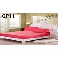 (Wholesales Price)INOVO Plain Colour Queen Size Fitted Bedsheet (QP21-24)