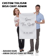 Cloth Banner Wedding Sign save the date property prewed of Bride & Groom