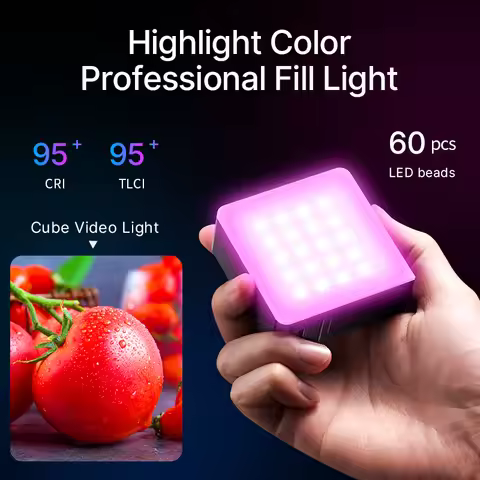 Ulanzi VL49 PRO Video Light 2500K-9000K Camera Light Full Color RGB LED for Photopraphy with Honeyco