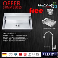 LEVANZO KITCHEN SINK 3MM SERIES = 35544-35552-37644-37650-38644-38650-38344-38350