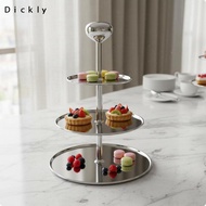 [Dickly] 3 Tier Cake Stand Rust Resistant 3 Tiered Dessert Stand 24-34cm Three-tier