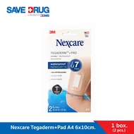 3M Nexcare Tegaderm+Pad A4 6x10cm. ฟิล์มปิดแผลกันน้ำพร้อมแผ่นซับ