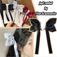 Hair clip satin / wing hair clip ribbon/ satin