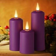 Rechargeable Flameless Candles with Remote Timer, in/Outdoor Waterproof LED Flickering Pillar Candle