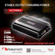Nakamichi NKTE80.4 2200W PEAK POWER 4 Ohm Class AB 4 Channel Power Amplifier Kereta Car Amplifier NK