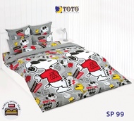 TOTO (SP99) ลายสนูปปี้ Snoopy ชุดผ้าปูที่นอน ชุดเครื่องนอน ผ้าห่มนวม  ยี่ห้อโตโตแท้100%
