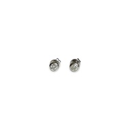 3mm Solitaire Natural Diamond Earring in 18k solid gold (T0.23ct Diamond Bezel)