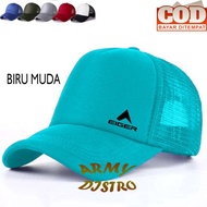 PROMO..!!! Topi Trucker / Topi Jaring / Topi Eiger Hitam / Topi Polos / Topi Keren / Topi Kekinian /