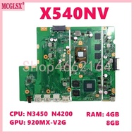 X540nv N3450 N4200 Cpu 4g/8g-ram 920mx Gpu Laptop Motherboard For Asus X540nv X540n D540nv F540nv A5