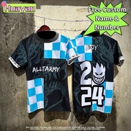 Jersey Collar Viral Lelaki Kanak Kanak Dragon Printing Sublimation Polo Shirt Casual Retro Collar Baju Streetwear Custom Name