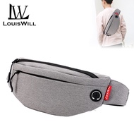 LouisWill Sport Waist Pack Cross Body Bag Pouch Bag Casual Men Chest Bag Men Fashion Shoulder Bag Wa
