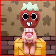 GC Dandy's World Sprout Seedly Plushie Game Merch Cute Strawberry Plush Doll with Cupcake