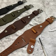 Timeless Watchband 手工復古牛皮真皮男士錶帶 16/18/20MM