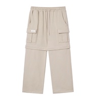 DETACHABLE CARGO SWEAT PANTS BEIGE / FUNCTIONAL PANTS / HALF PANTS