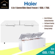 HAIER 300L / 450L / 750L 6-in 1 Convertible Chest Freezer / Peti Beku  / Refrigerator / BD-318HEE / 