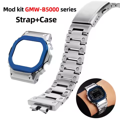 Mod kit GMWB5000 Bracelet For Casio G-SHOCK 40th/50th Anniversary GMW-B5000ss Metal Stainless Steel