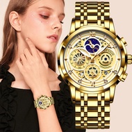 LIGE 2023 Fashion Gold Watch Women Watches Ladies Creative Steel Women's Bracelet Watches Female Waterproof Clock Reloj Mujer