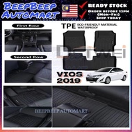 DSTWEI TPE Car Mat Car Carpet Karpet Kerete TPE compatible for TOYOTA VIOS 2019-2022 Carmat