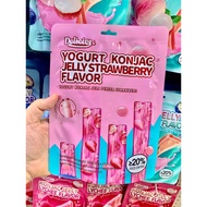 Delicies Yogurt Jelly Strawberry 160g | Konjac Jelly Drink | Strawberry Yogurt Snack | Halal Jelly D