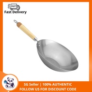 Helen Chen's Asian Kitchen 97087 Carbon Steel Wok Stir Fry Pan, 12-inch Silver