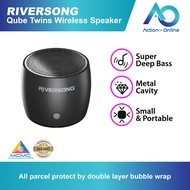 (Ready Stock) Riversong Qube Twins Wireless Speaker SP16 (Black) - 1 year Warranty