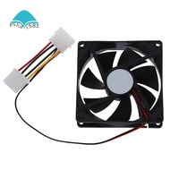 DC 12V 4 Pin Black Plastic PC Cooling Fan 90mm x 90mm x 25mm