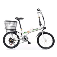 20Inch Folding Variable Speed Bicycle Female Male Adult Student Ultra-Light Portable Foldable Leisure Bicycle Factory Wholesale