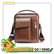 WEIXIER Tas Selempang Pria Messenger Bag PU Leather - 8602 - Coklat