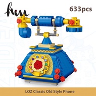 HM LOZ 1124 Vintage Phone Model – 633pcs Building Block Toy | Old Style Classic Decoration