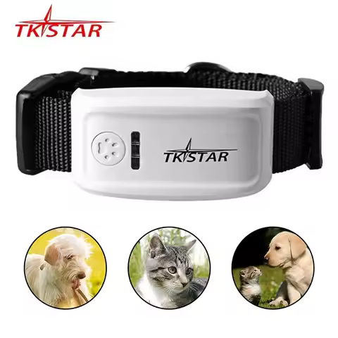 TK909 Pet GPS Tracker 2G Dog Cat GPRS Collar Locator Waterproof Geofence Google Map Remote Control T