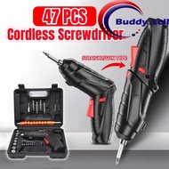 47PCS Cordless Electric High Power Screwdriver Drill 3.6V Rechargeable Hand Drill Battery Drill Repa