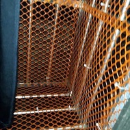 Orange Garden Netting, Balcony Safety Net For Dogs Kids Cats, Plastic Chicken Wire Mesh Roll For Hom