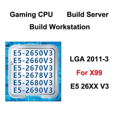 Intel Xeon E5 LGA 2011-3 Processors Powerful E5 2678 V3 2680 V3 2666 2696 V3 CPU For Gaming Computer