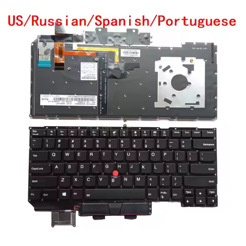 New US Russian Spanish Portuguese Backlit Keyboard For Lenovo Thinkpad X1 Carbon 5th Gen 5 2017 / X1