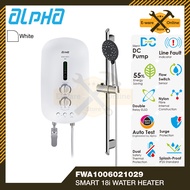 Alpha Water Heater Shower with Pump Alpha Smart 18i Evo-I Instant Water Heater DC Pump Alpha Water H