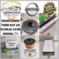 ORIGINAL 💯% NISSAN ALMERA N18 1.0  AIR FILTER  OIL FILTER 15209-00Q0F 16546-5EK0A