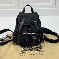 BURBERRY  THE RUCKSACK 黑色 尼龍 戰馬 LOGO mini 後背包 雙肩包 斜背包