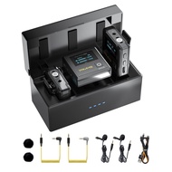 7RYMS iRay DW20 PRO Wireless Lavalier Microphone with Charging Case，Noise Cancellation，Wireless Lape