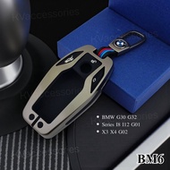 Car Key Case BMW G30 G32 Series I8 I12 G01 X3 X4 G02 Metal + Silicone Button