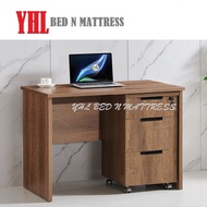 YHL HA 100cm / 120cm Writing Table / Study Desk / Office Desk / Computer Table With Mobile Pedestal (Free Installation)