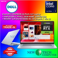 #IN177 USED DELL INSPIRON 16 PLUS  INTEL ULTRA 7-155H 16GB 1TB SSD NVIDIA RTX4060 RTX 4060 Performan