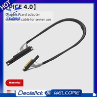GEN4 Braided Mesh Silver-Plated Wire PCI-E 4.0 X8 Server Graphics Card Extension Cable GPU Adapter f