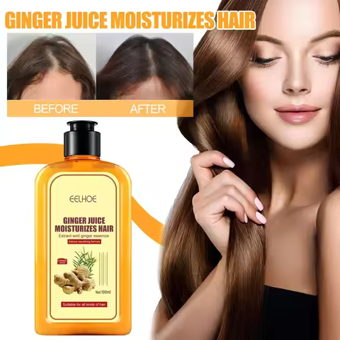 Herbal Ginger Hair Shampoo Hair Growth No Silicone Oil Control Anti Dandruff Itching Cleansing Profe