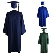 <BergenWW>2021 Adult Zip Closure University Academic Graduation Gown Robe Mortarboard Cap
