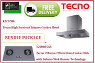 TECNO HOOD AND HOB BUNDLE PACKAGE FOR ( KD 3288 &amp; T 2288TGSV) / FREE EXPRESS DELIVERY