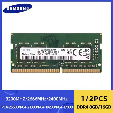 Samsung DDR4 8GB 3200MHz 16GB 2666Mhz 2400MHz 4GB 2133MHz RAM SODIMM Laptop Memory PC4 2133P 2400T 2